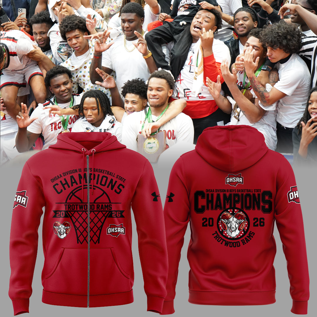 Limited Edition 2026 OHSAA Boys Basketball D3 State Champions Zip Hoodie